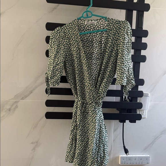 Reformation Green Floral Mini Dress - Picture 1 of 4